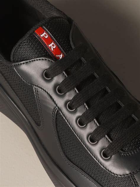 prada world cup sneakers black